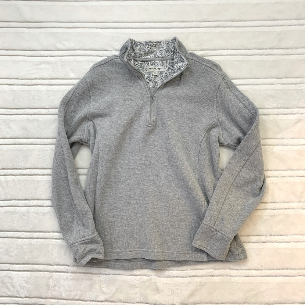 ORVIS GREY HALF ZIPUP